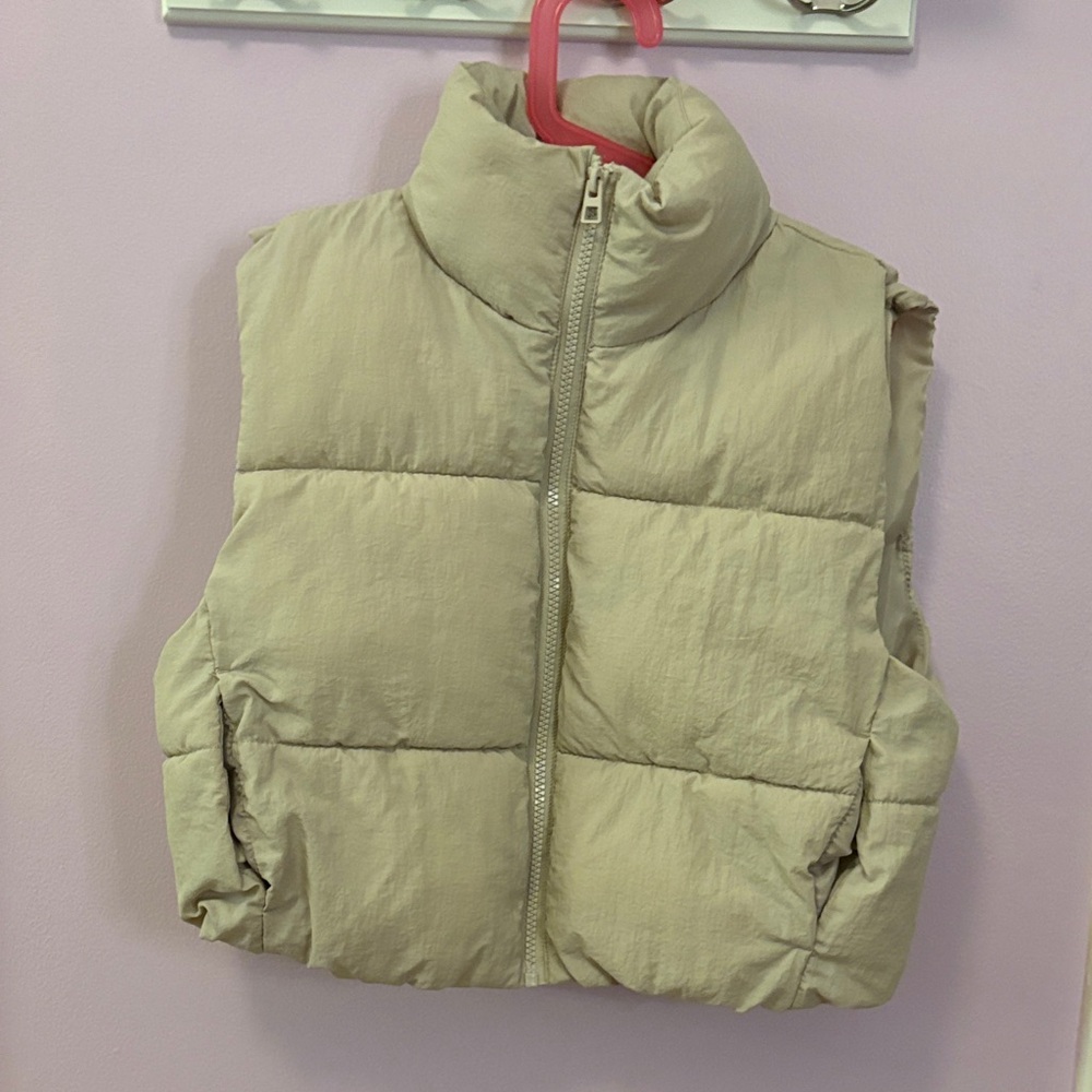 Divided Light Beige Puffer Vest